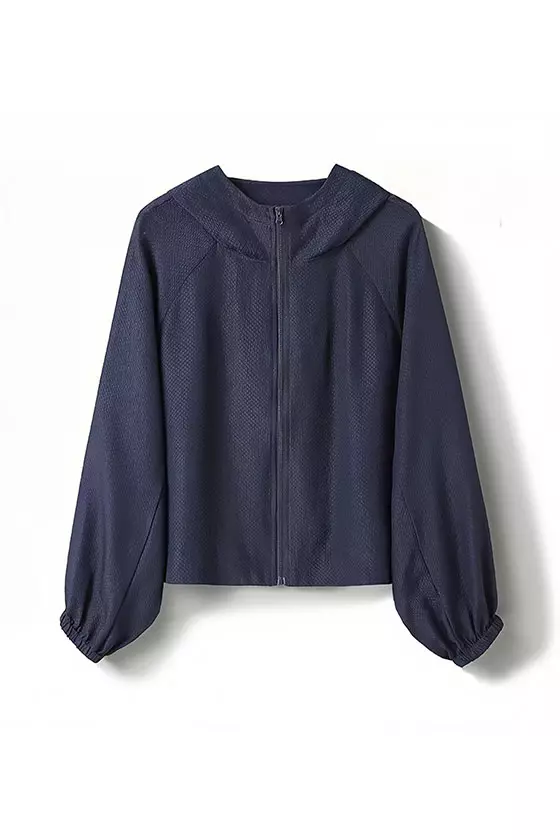 Women's Silk Hooded Sweatshirt Sun-Protective Coat