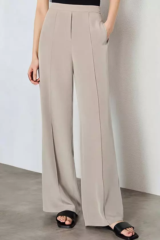 Women's Silk Wide-Leg Pants
