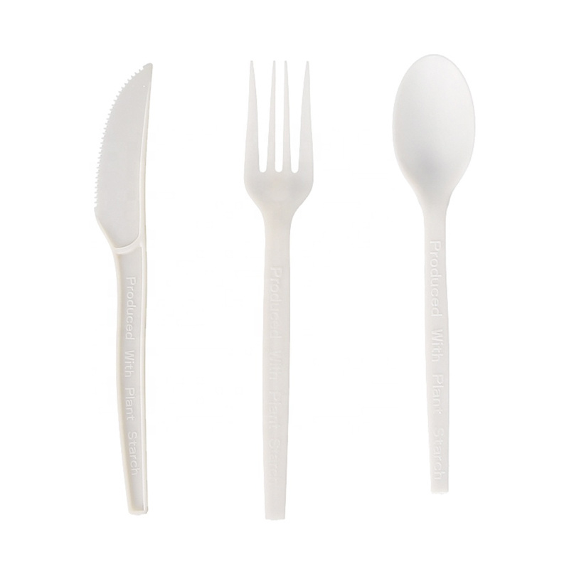 Bio-degradable plastic cutlery set
