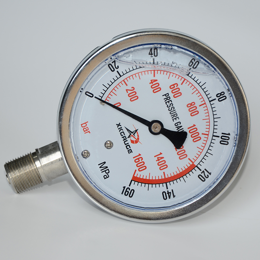 All stainless steel high overpressure (shockproof) safety pressure gauge YOGH (N)