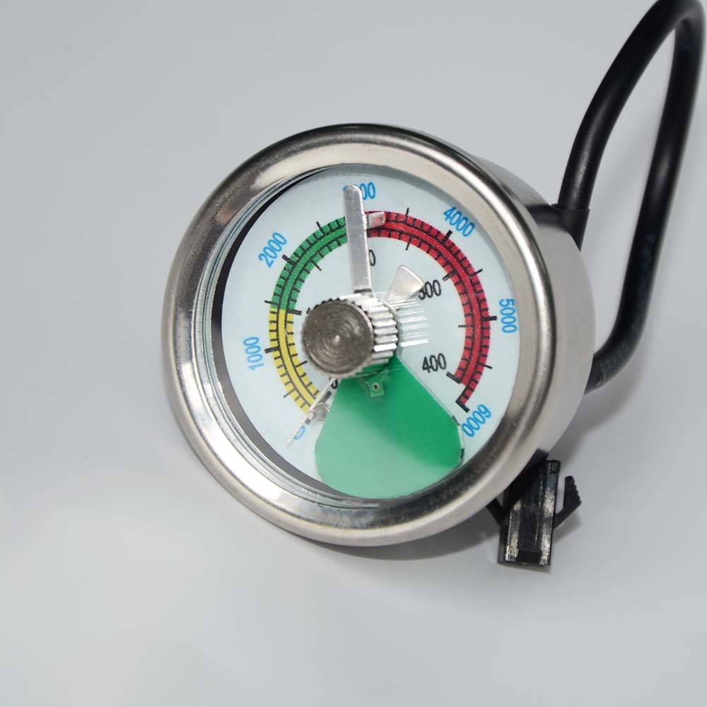 Automatic start-stop pressure gauge