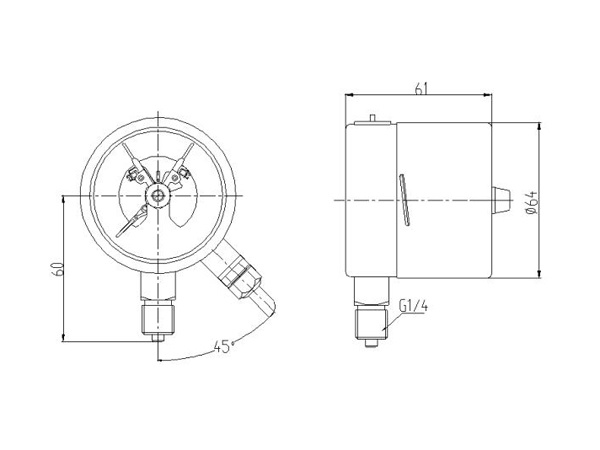 All stainless steel (shockproof) electric contact pressure gauge YXH (N) YXG (N) YXHD (N)