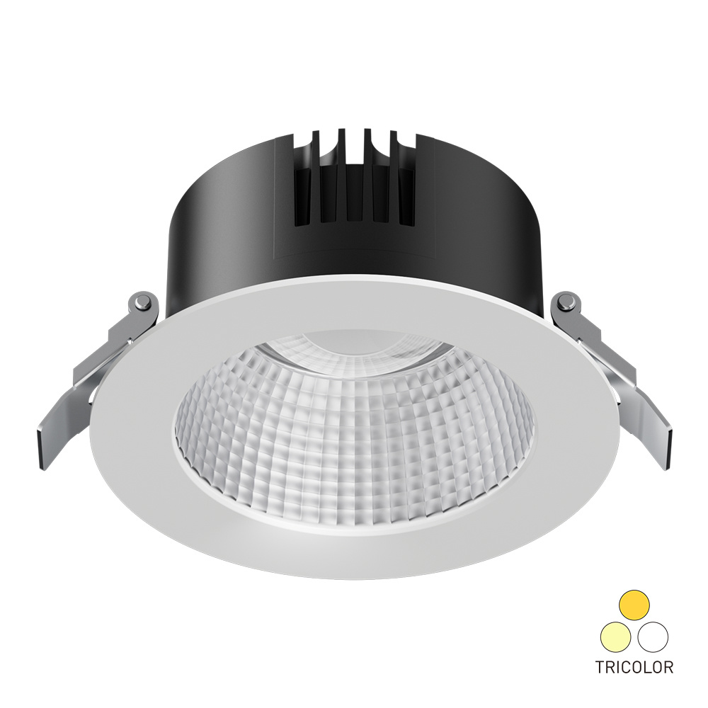 9-41W LED Modular Dowlights With Faceted Reflector and Pc Cover 80 Degree anti-Glare Flat Frame