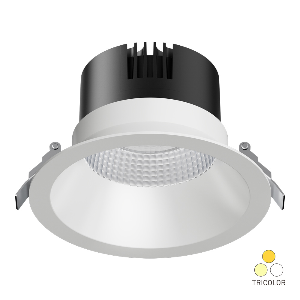 9-41W LED Modular Dowlights With Faceted Reflector and Lens 38/60 Degree anti-Glare Deep Frame