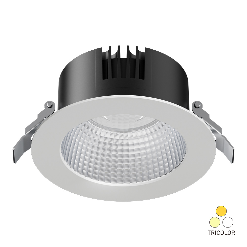 9-41W LED Modular Dowlights With Faceted Reflector and Lens 38/60 Degree anti-Glare Flat Frame