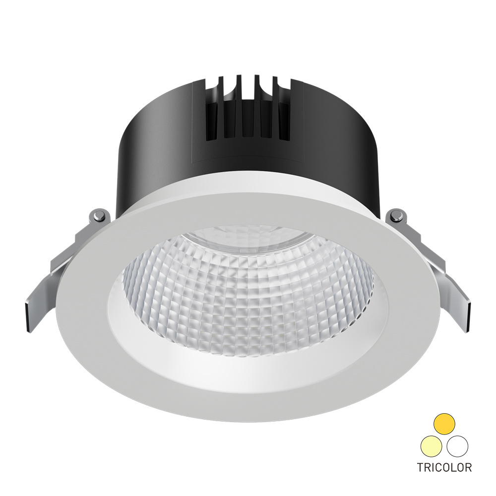 9-41W LED Modular Dowlights With Faceted Reflector and Lens 38/60 Degree anti-Glare Recessed  Frame