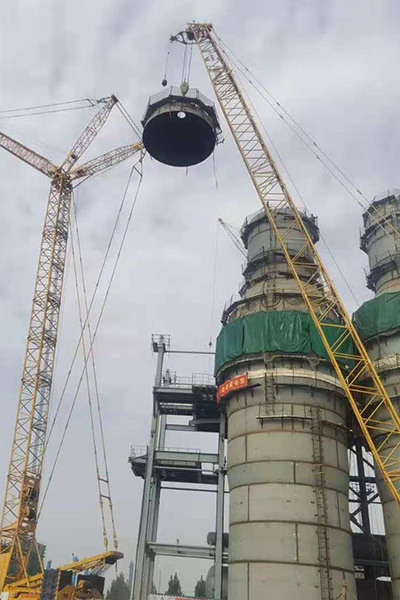 Shiheng Special Steel Hot Blast Furnace Lifting Site Shiheng Special Steel Hot Blast Furnace Lifting Site