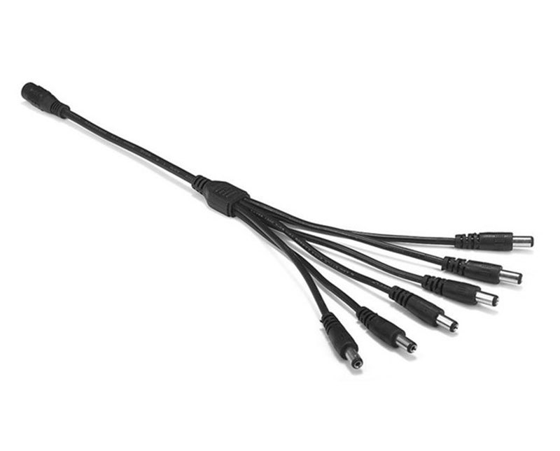 DC 5.5*2.1mm 6 Way Splitter Cable