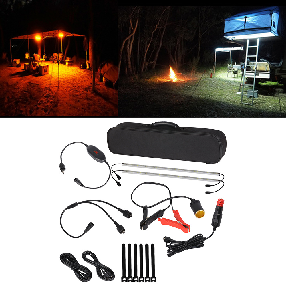 50cm 12V 2 Bars White LED Camping Light Kit for Awning