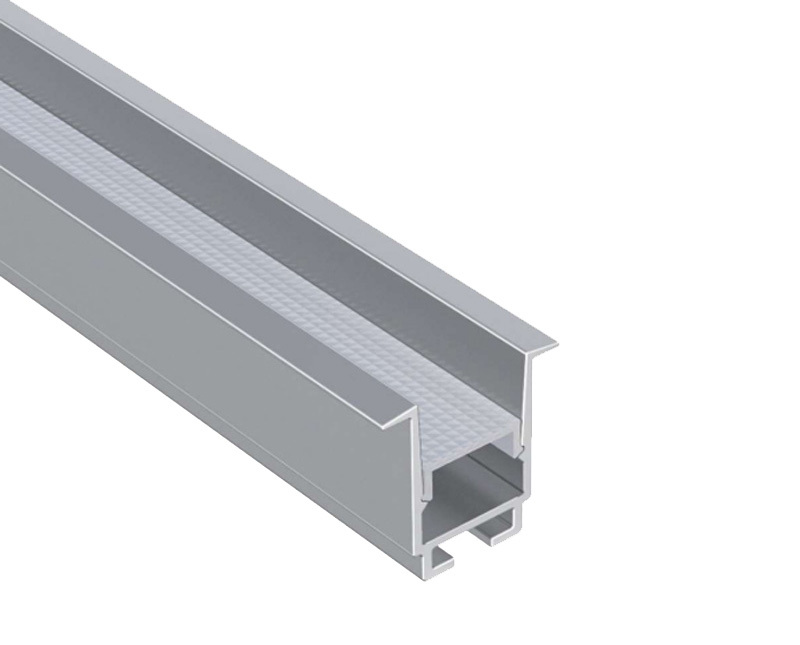 R2313 Recessed LED aluminum channel with embossed PMMA acrylic Lamp Cover
