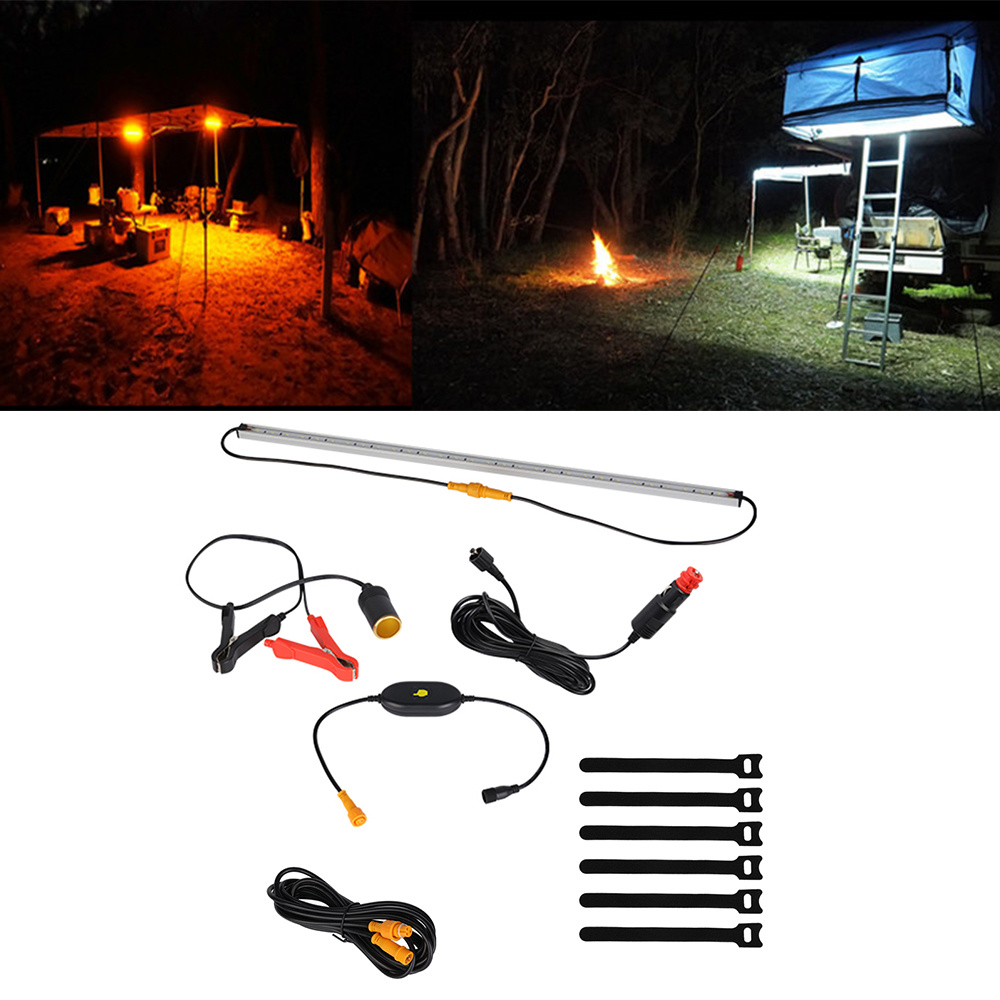 50cm 12V  Tri-colour White / Orange LED Light Bar Kit for Awning
