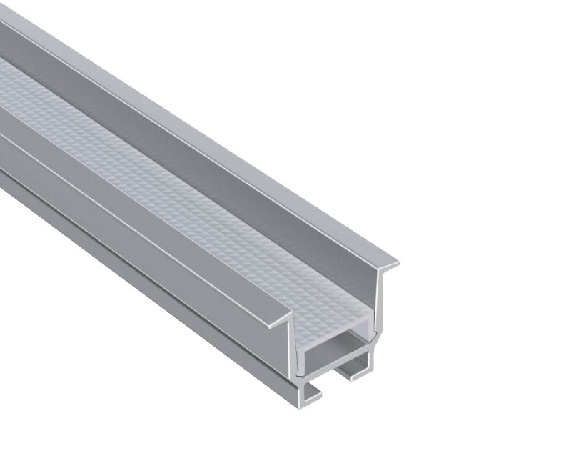 R2216 Recessed LED aluminum channel with embossed PMMA acrylic Lamp Cover