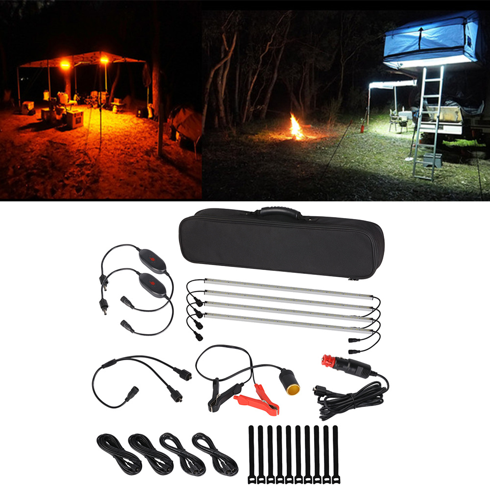 50cm 12V 4 Bars White LED Camping Light Kit for Awning