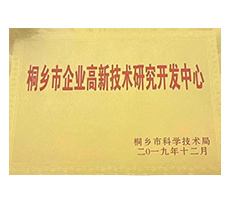 2019年桐鄉(xiāng)市企業(yè)高新技術研究開發(fā)中心