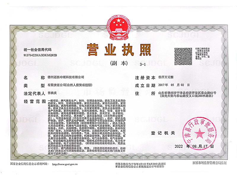 Copy of the license