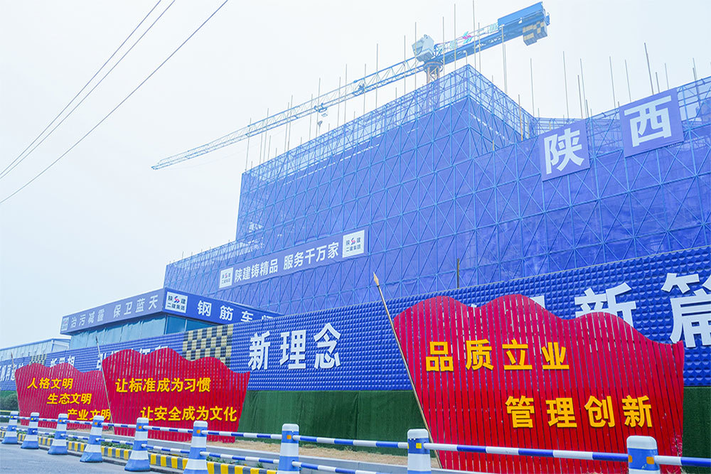 集团精雕项目建成陕西省文明施工暨扬尘治理观摩现场会.