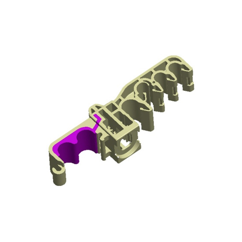 Resin parts embedded in molded products