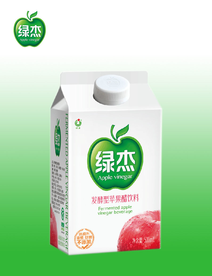 Lvjie Apple Vinegar Drink 500ml Boxed Sucrose-free Fruit Vinegar Apple Juice Drink
