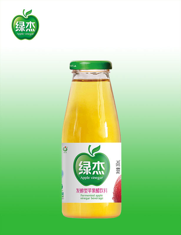 Icy Lvjie Apple Vinegar Drink 260ml Glass Bottle Fruit Vinegar Drink-Sucrose-free Drink