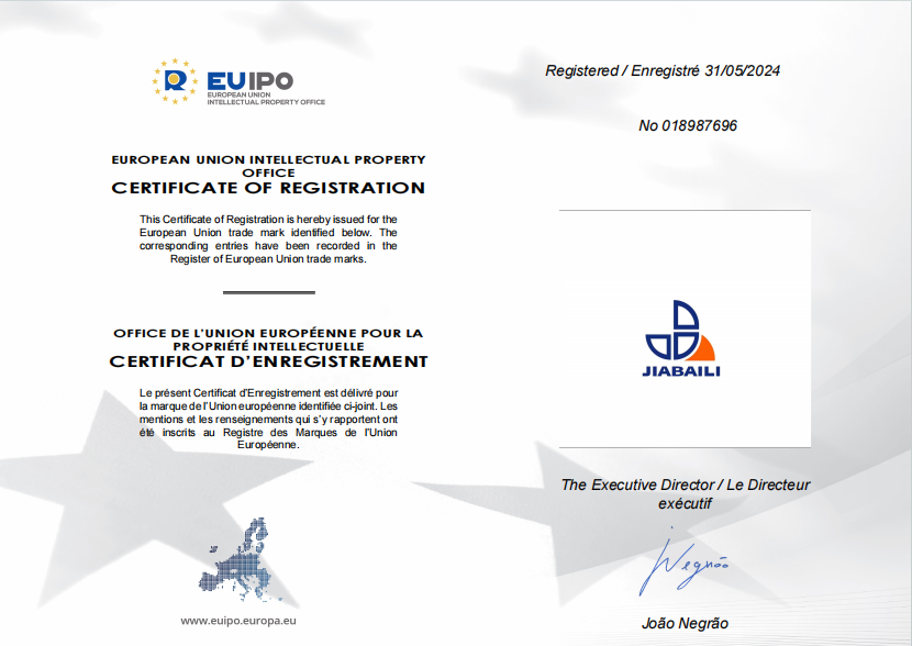 EU Trademark Registration Certificate EU Trademark Registration Certificate