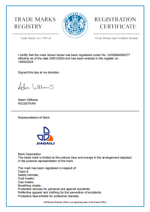 UK Trademark Registration Certificate UK Trademark Registration Certificate