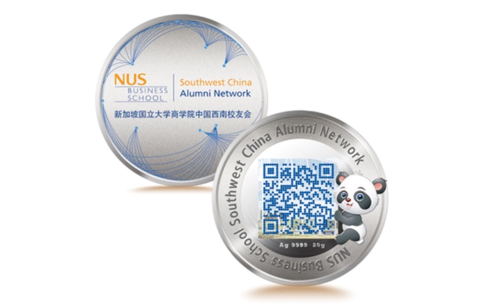 National University of Singapore Alumni Association Customized Silver Medal
