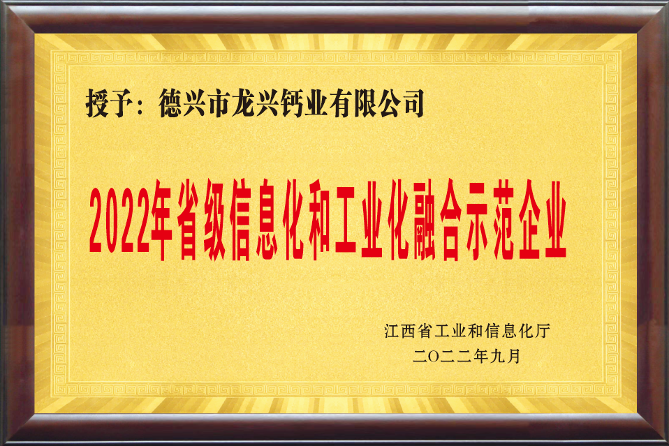 2022年兩化融合示范企業(yè)