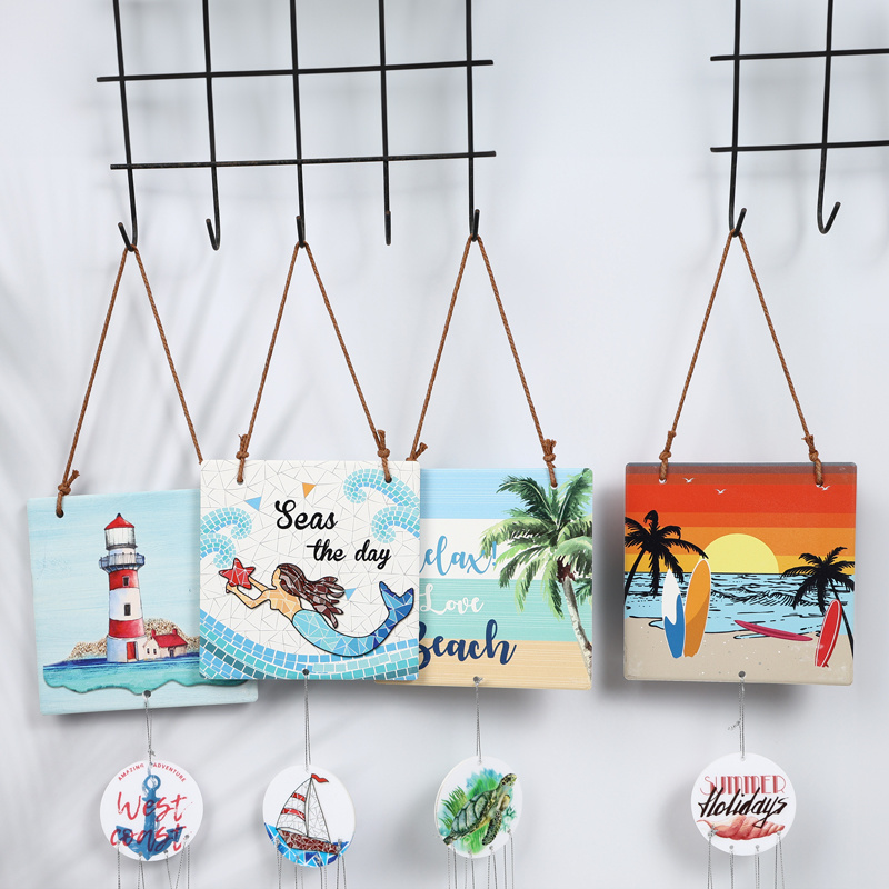 Wind chime whole string height 48cm Ceramic square size 12.7x12.7X0.5cm
