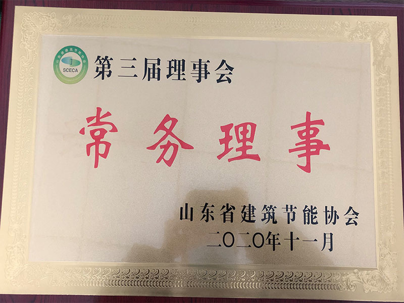 山东省建筑节能协会第三届理事会常务理事