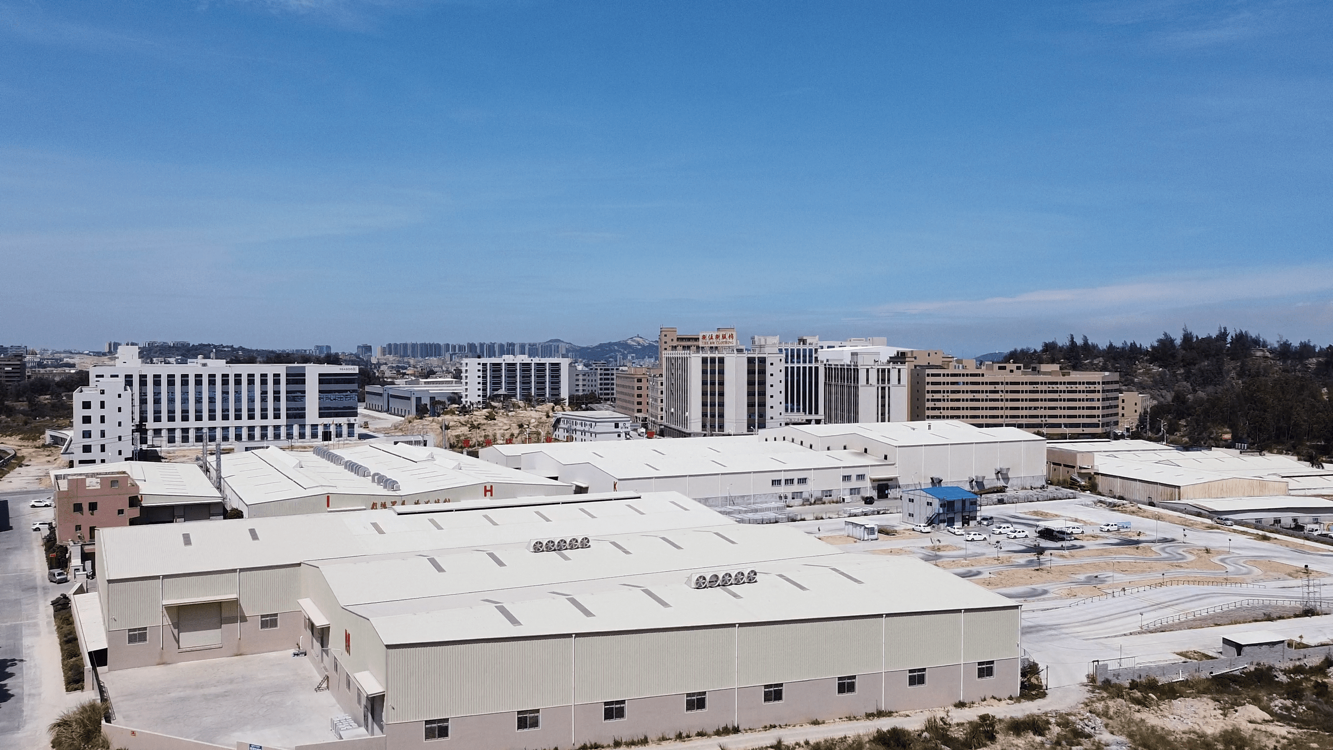 Top view of the factory area