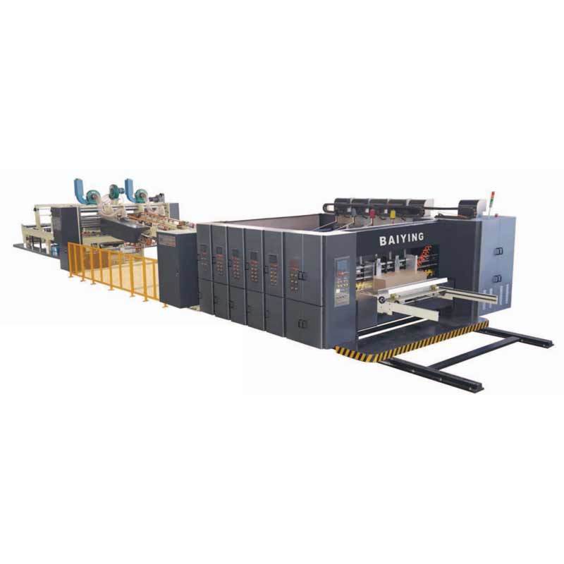 BYY-LD ALTA SPEEDPRINTER SLOTTER DIECUTTER CARPETA GLUER CON STRAPPING MACINE (EN LÍNEA)