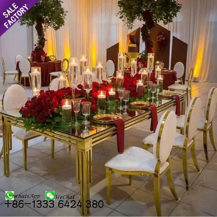 stainless steel wedding table