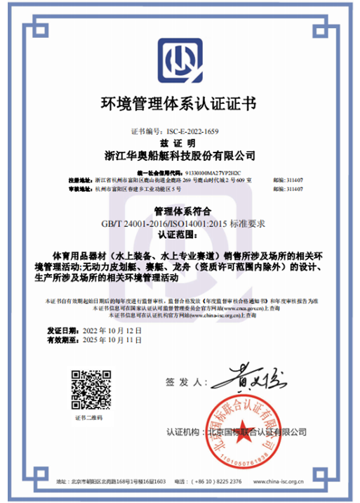 Environmental Management System Certificate