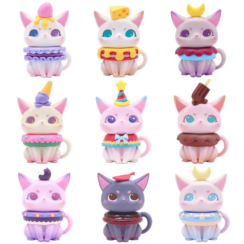 Dessert cat animal blind box collectible figurine custom production