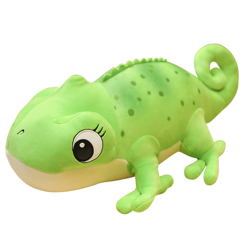 Cute chameleon plush pillow custom production