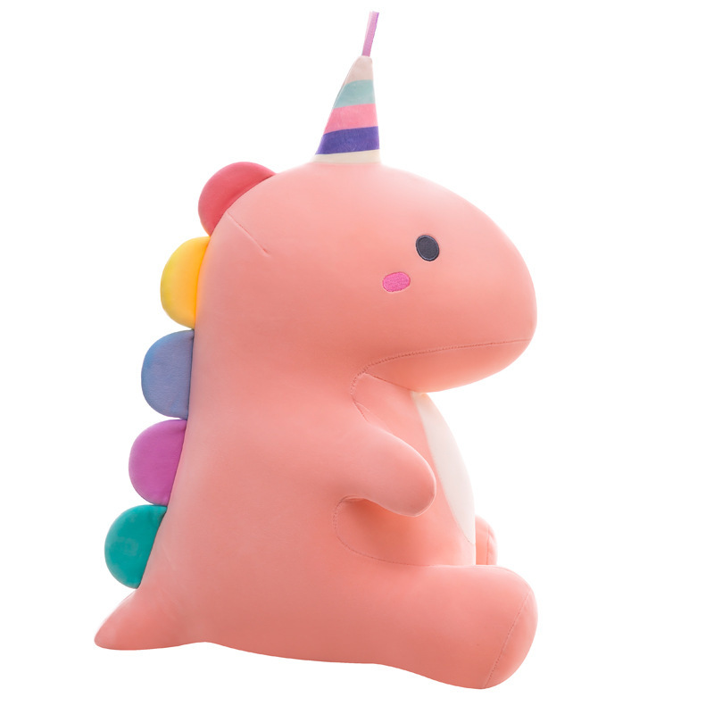 Candy color dinosaur plush toy custom production