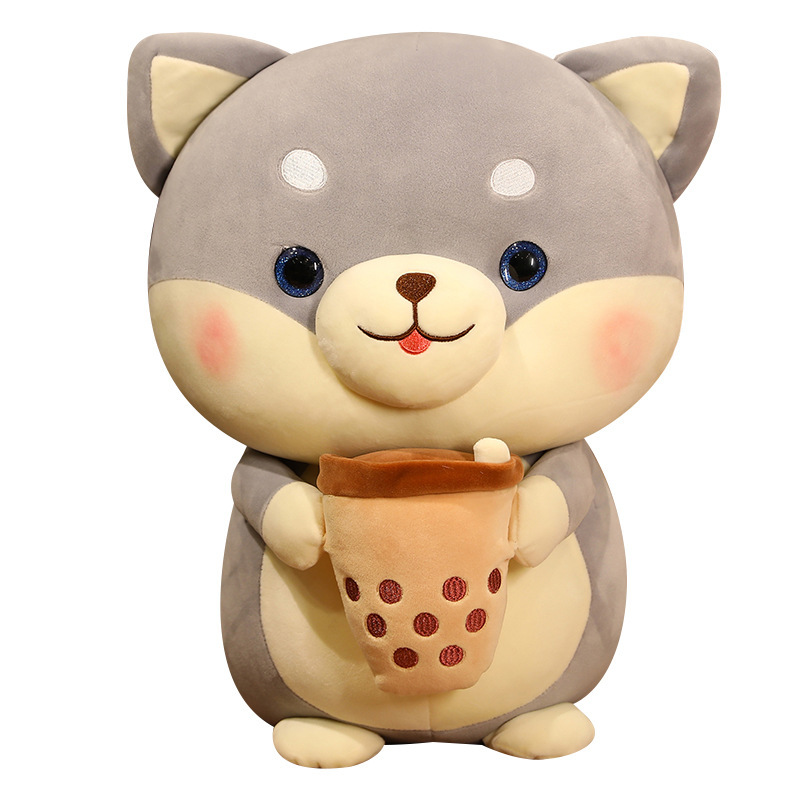 Milk tea dog plush doll customized production