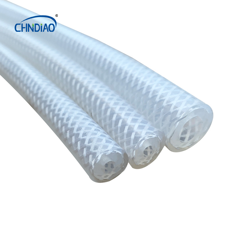 Custom Platinum Cured Flexible Heat Resistance Milk Beer Braided Tube Silicone Hose