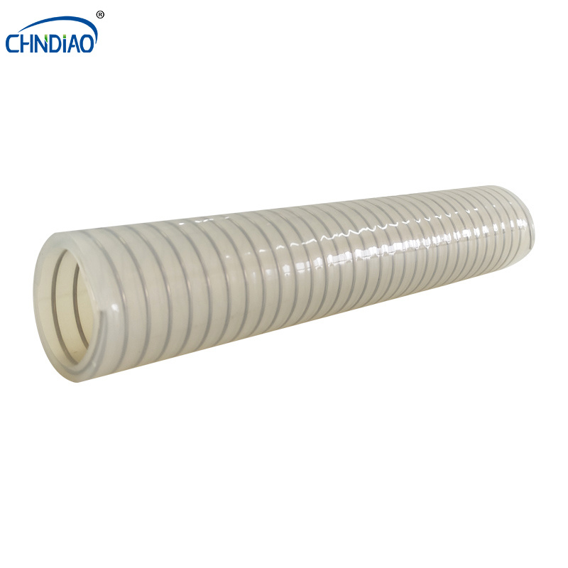 Custom Heat Resistance High Transparent Platinum Vulcanized Steel Wire Silicone Rubber Hose