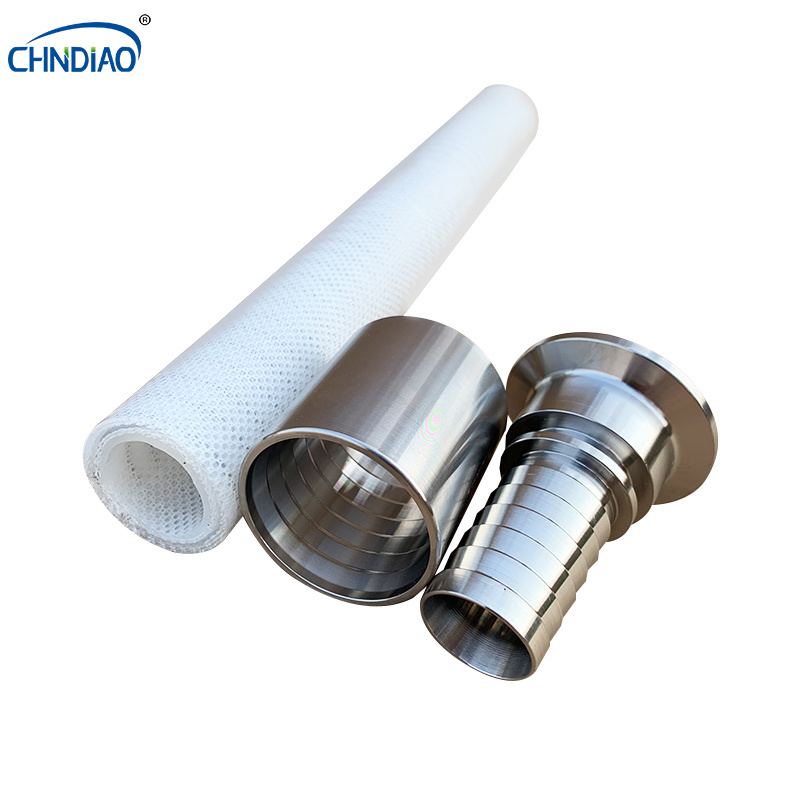 High Pressure Fabric Braided Steel Wire Clear Assembly Platinum Cured Rubber Silicone Hose