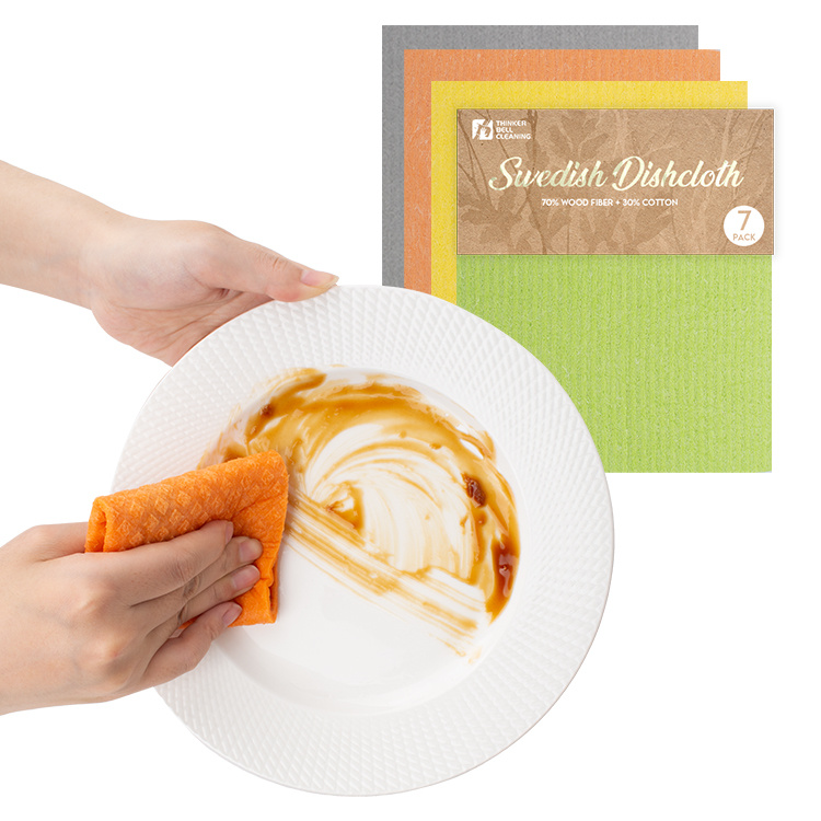 Wood Pulp Sponge Cleaning Cloths