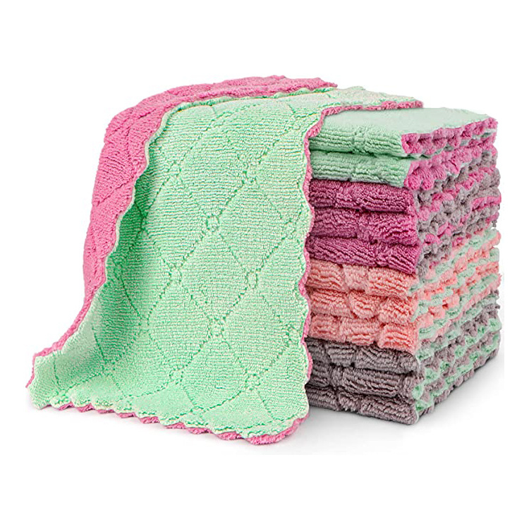 Coral velvet cleaning towel
