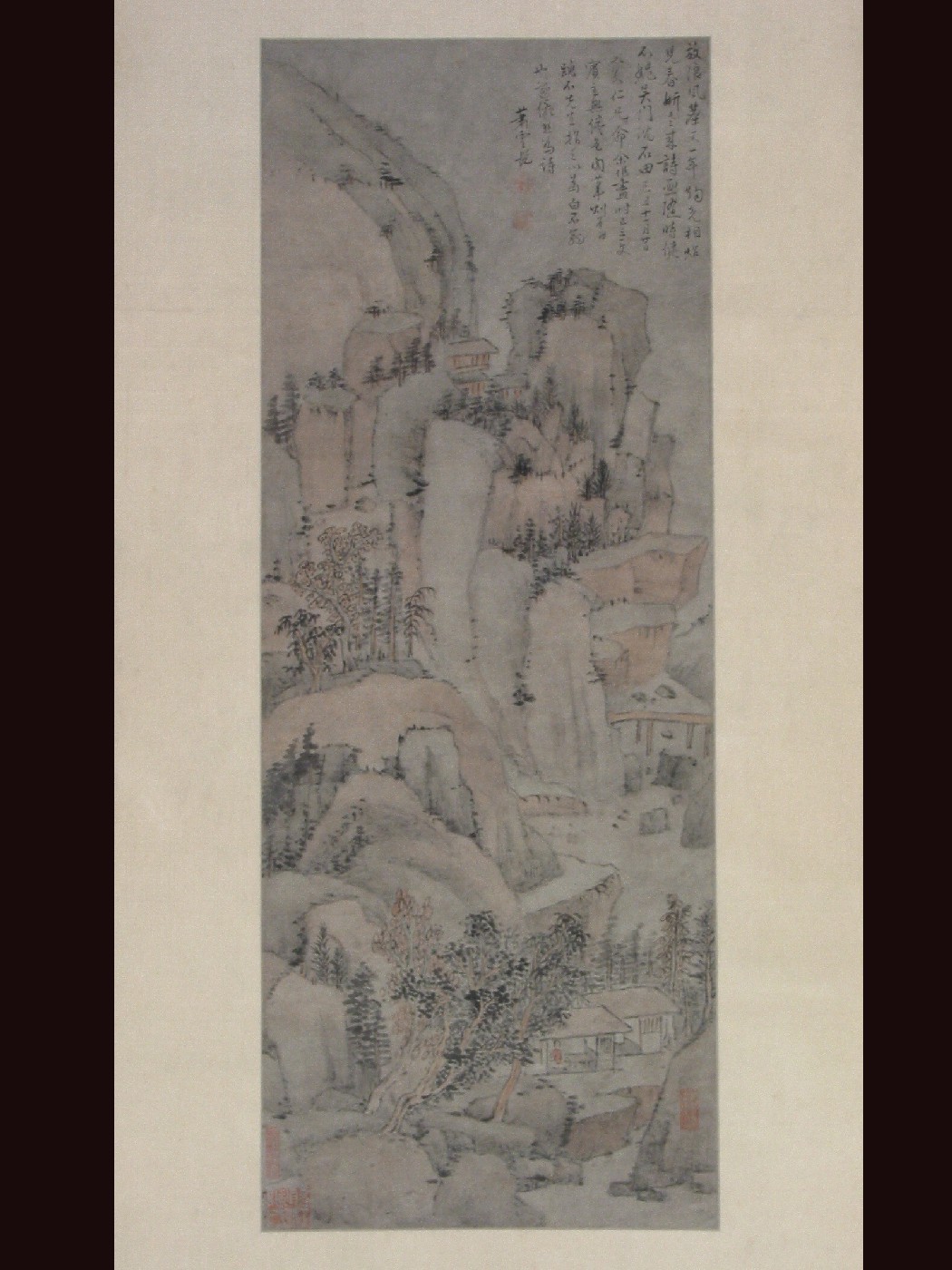 蕭云從山水圖軸