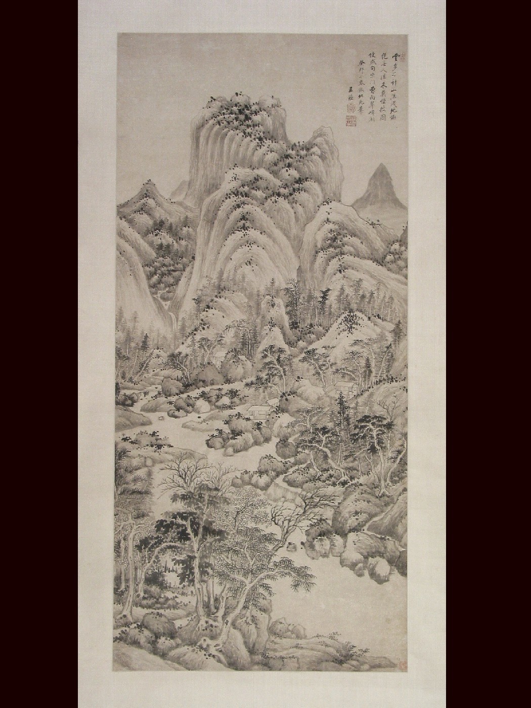 王鑑仿董源山水圖軸