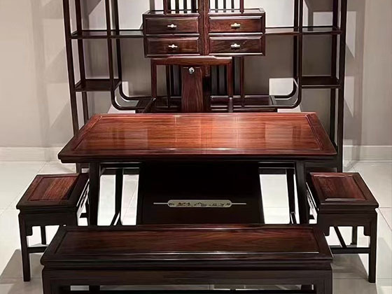 東非酸枝-小茶臺博古架