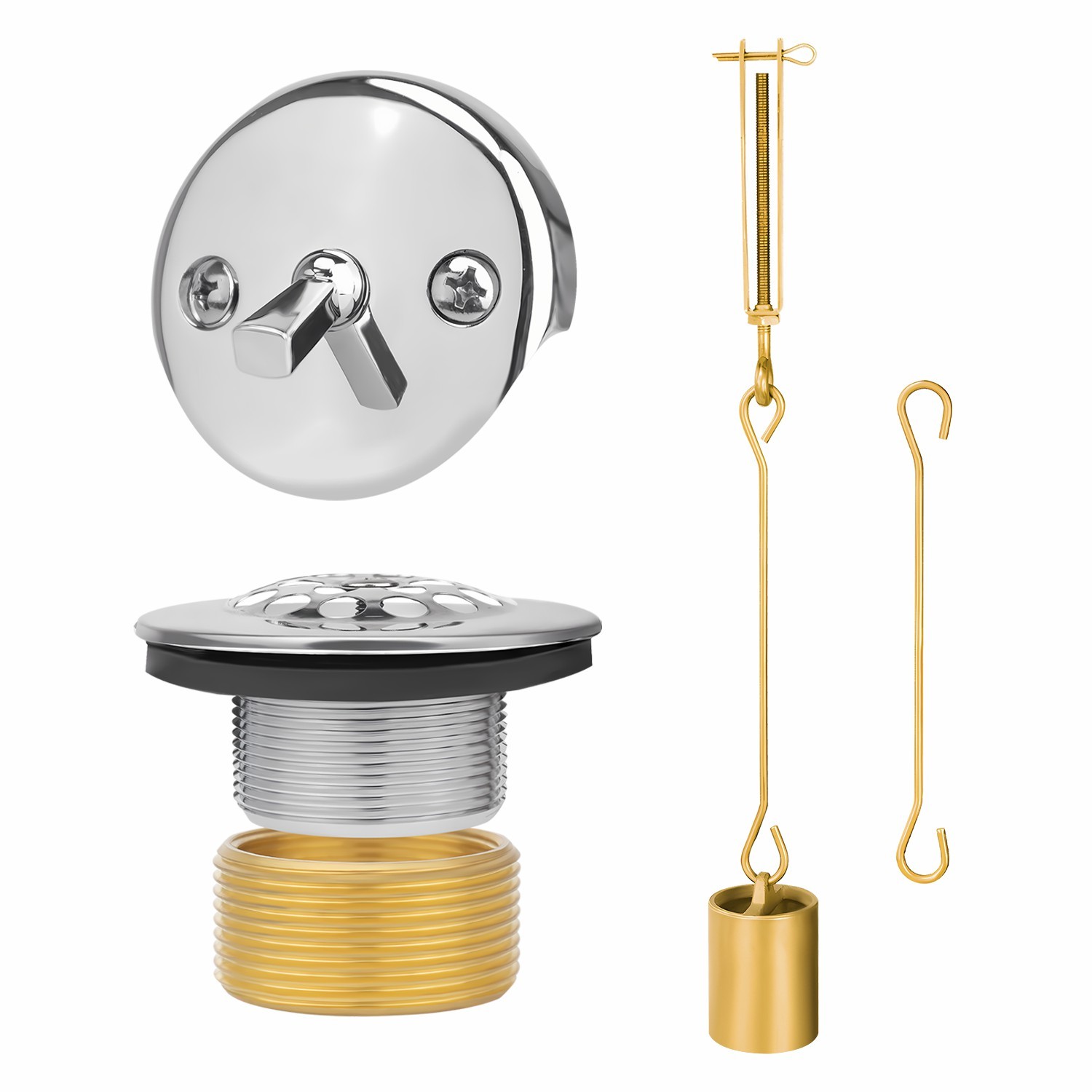Trip Lever Bathtub Watse 1-3/8" or 1-1/2" Trip Lever Overflow Faceplate Trim Set