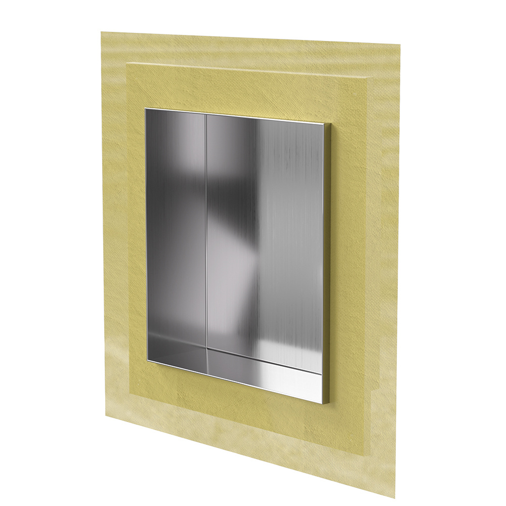 16" x 16" SS Brushed Square Stainless Steel  Shower Niche