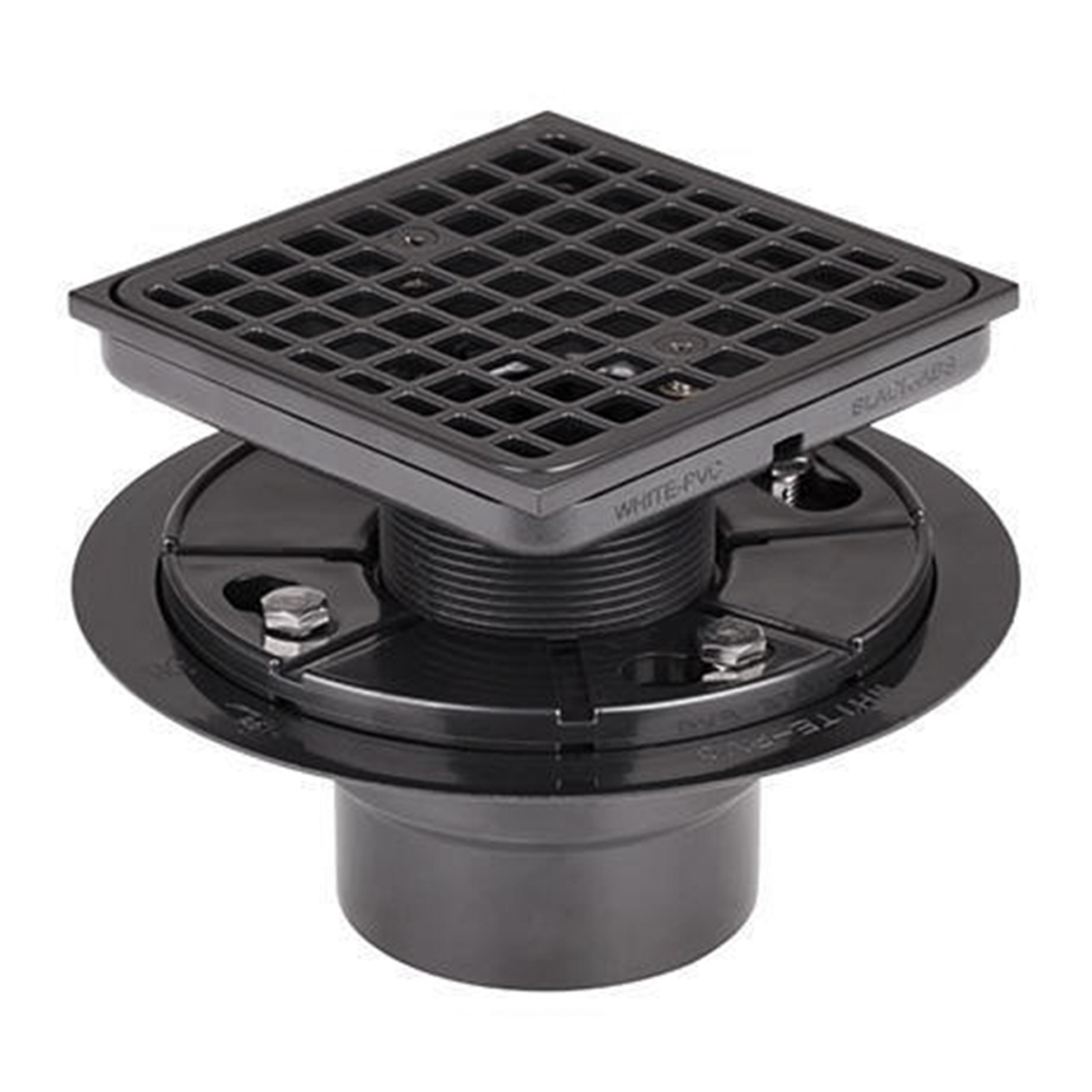 4-1/2"  Matte Black Shower Floor Drain