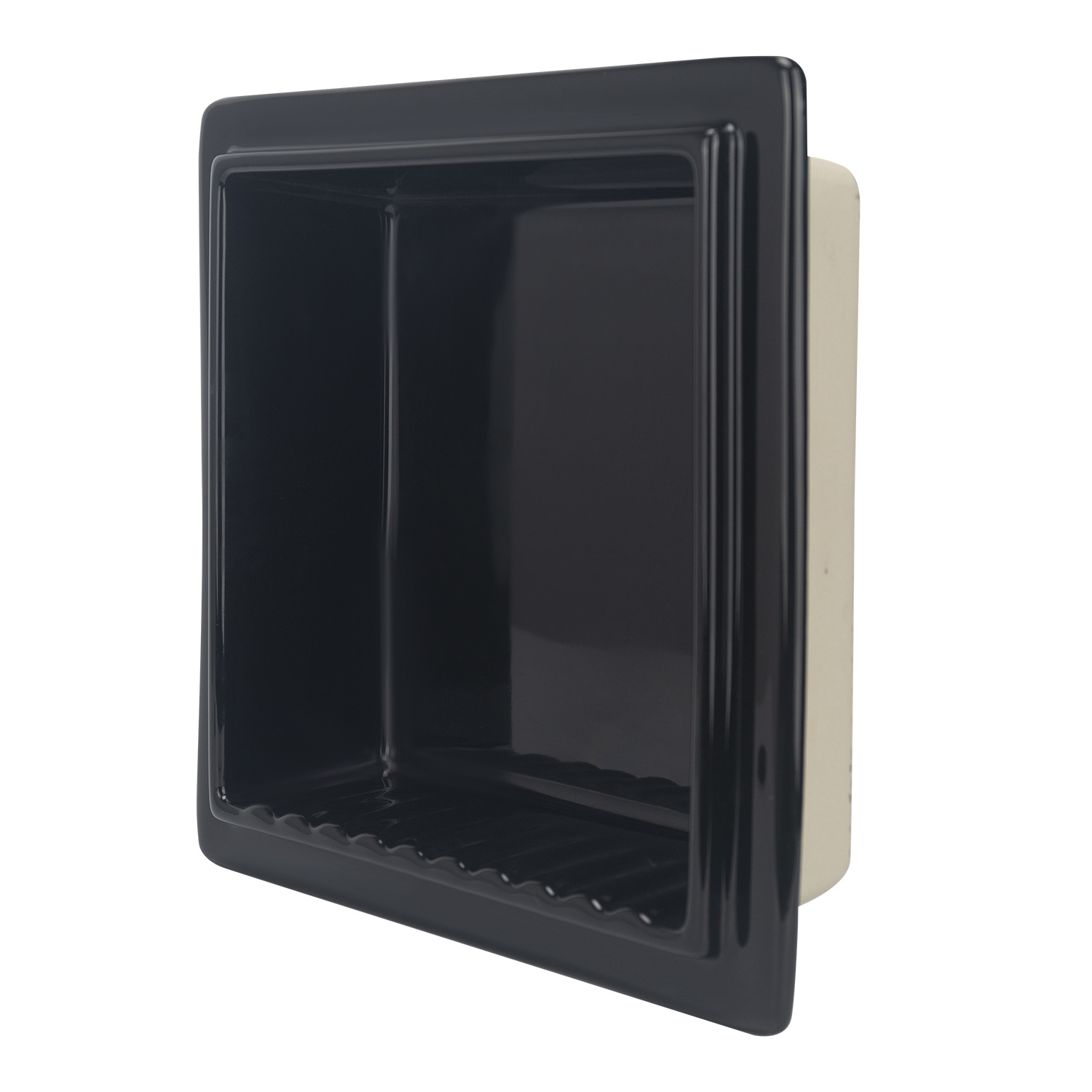 Black 14" x 14" Square Single Recessed Ceramics Niche