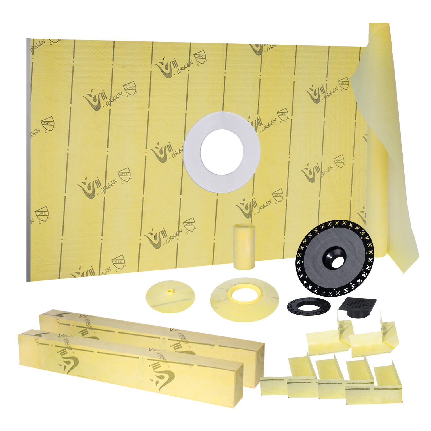 EPS Shower Pan Kit 60 by 36 in with Center Drain